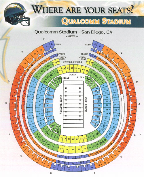 Sd Chargers Seating Chart